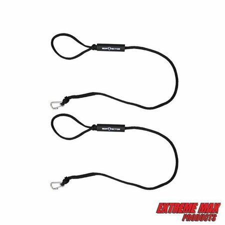 EXTREME MAX Extreme Max 3006.3135 BoatTector PWC Dock Line Value 2-Pack - 9', Black 3006.3135